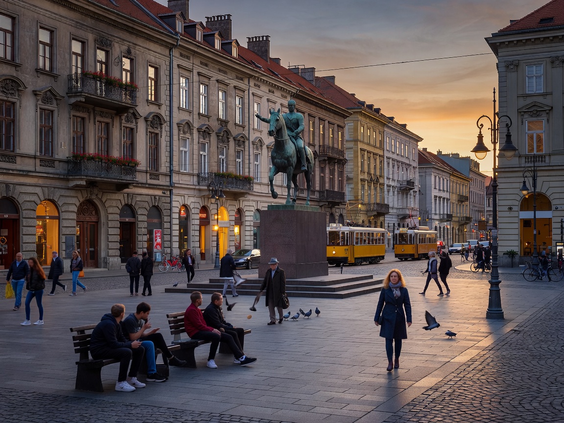 Ban Jelačić Square in central Zagreb
